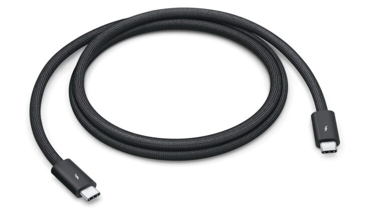 Apple wprowadza nowy kabel Thunderbolt 5 o długości 1 metra