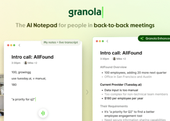 Inwestorzy uwielbiają korzystać z inteligentnego notatnika Granola, więc zainwestowali w niego 20 milionów dolarów