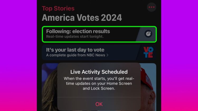 Apple News umożliwia śledzenie wyników wyborów prezydenckich USA 2024 na żywo z poziomu ekranu blokady