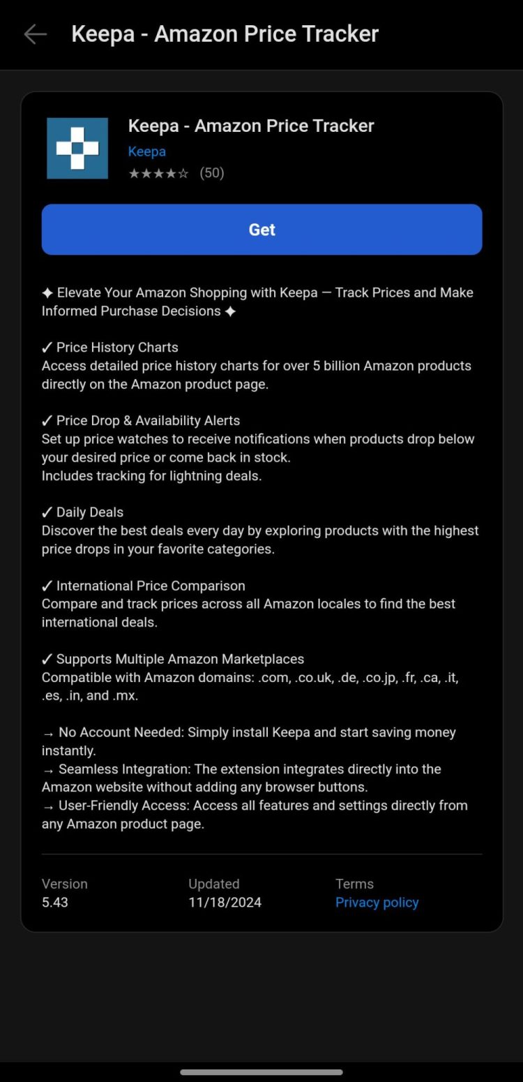 Przeglądarka Edge na Androidzie pozwala teraz śledzić ceny na Amazon – idealne na czas świątecznych zakupów