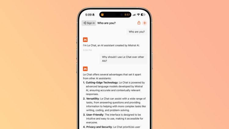 Le Chat od Mistral AI – chatbot dostępny teraz na iPhonie