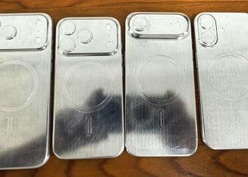 Makiety iPhone'a 17 przedstawione w metalowych formach