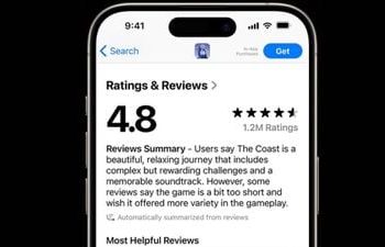 Podsumowania recenzji w App Store z wykorzystaniem AI w iOS 18.4