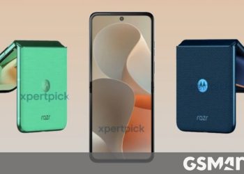 Render i specyfikacja Motoroli Razr 60: mniejszy wewnętrzny ekran i wyższa odporność na wodę