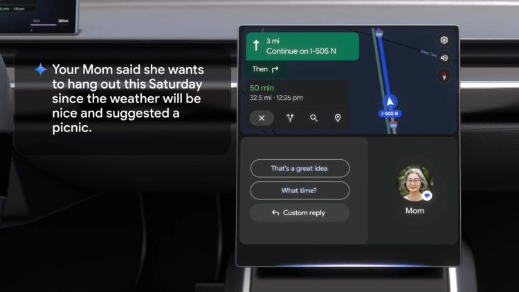 Google prezentuje Gemini — nową technologię dla Android Auto i samochodów z wbudowanymi usługami Google