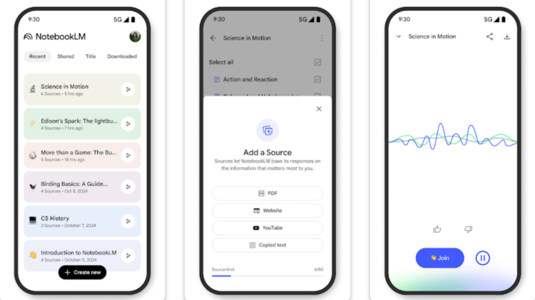 Google udostępnia samodzielną aplikację NotebookLM na Androida