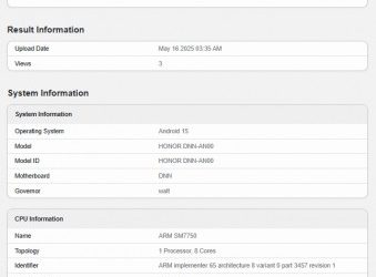 Honor 400 ponownie pojawia się w Geekbench – tym razem z procesorem Snapdragon 7 Gen 4