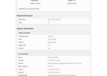 Sony Xperia 1 VII przetestowana w Geekbench — poznaj procesor, ilość pamięci RAM i wersję Androida