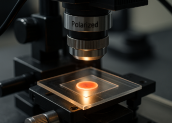 Polaryzowane światło bez barwienia ujawnia drobne odkształcenia krwinek czerwonych