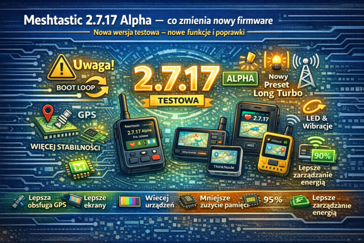 Meshtastic 2.7.17 Alpha – co zmienia nowy firmware