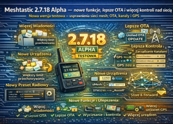 Meshtastic 2.7.18 Alpha – nowe funkcje, lepsze OTA i więcej kontroli nad siecią