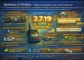 Meshtastic 2.7.19 Alpha – większa oszczędność energii i nowe funkcje sieci
