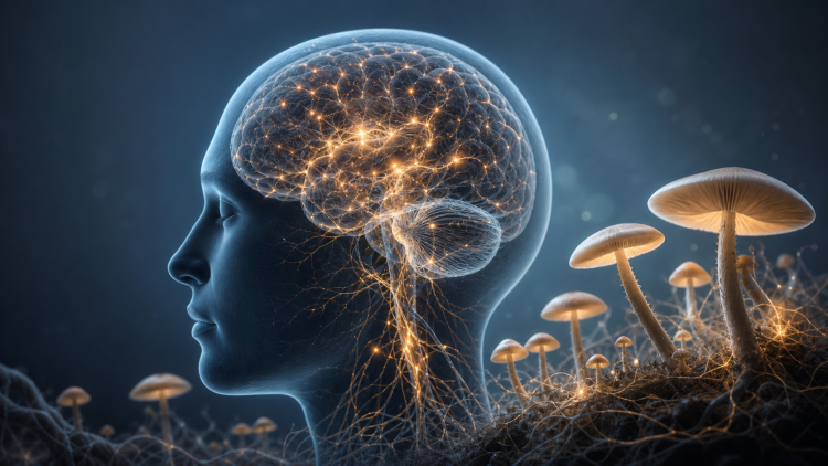Ilustracja neuronów i badań nad mózgiem