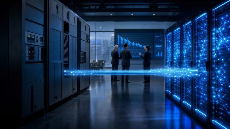 Komputery mainframe połączone z nowoczesną infrastrukturą AI