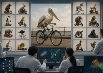 Badanie modeli AI na przykładzie pelikana jadącego na rowerze