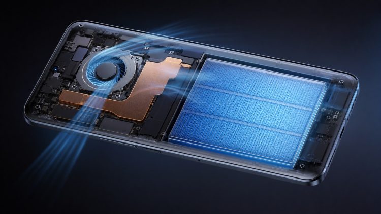 Smartfon z aktywnym wentylatorem i dużą baterią