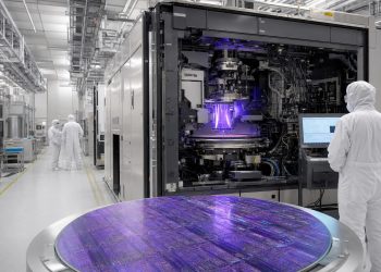 Nowoczesny skaner litograficzny High NA EUV w fabryce półprzewodników