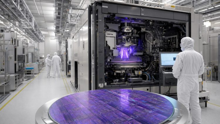 Nowoczesny skaner litograficzny High NA EUV w fabryce półprzewodników