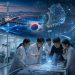 Koreańscy badacze sztucznej inteligencji w nowoczesnym laboratorium