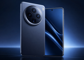 Nowoczesny smartfon z potrójnym aparatem i obiektywem peryskopowym