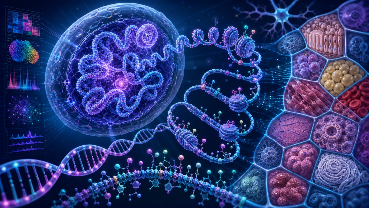Trójwymiarowe fałdowanie DNA i metylacja w różnych typach ludzkich komórek
