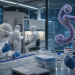 Naukowcy przygotowujący szczepionkę przeciw wirusowi Ebola w laboratorium