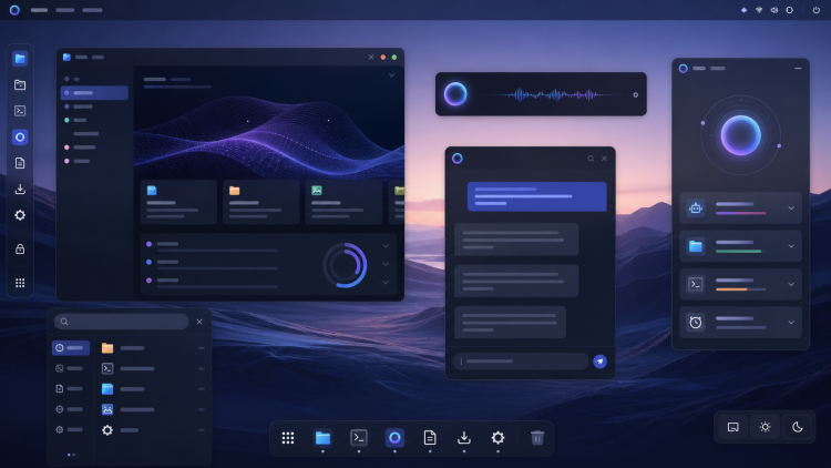 Sztuczna inteligencja zintegrowana bezpośrednio z pulpitem systemu Linux