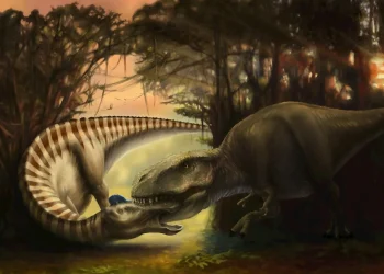 Skamielina dinozaura ukazuje ostatnie chwile ataku tyranozaura