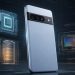 Koncepcyjny smartfon Google Pixel 11a otoczony elementami procesora, baterii i aparatu