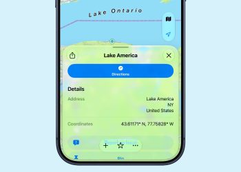 Apple Maps błędnie nazywa jezioro Ontario